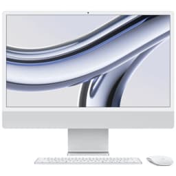 Apple iMac 24" Retina 4,5K, M3 (8C CPU, 10C GPU, 2023), 8 ГБ, 256 ГБ SSD, серебристый (MQRJ3) - вид 1