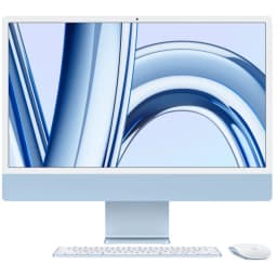 Apple iMac 24" Retina 4,5K, M3 (8C CPU, 10C GPU, 2023), 8 ГБ, 512 ГБ SSD, синий (MQRR3) - вид 1