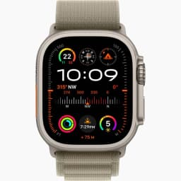 Apple Watch Ultra 2 (2024) Titanium Case with Olive Alpine loop(Зеленый ремешок) - вид 1